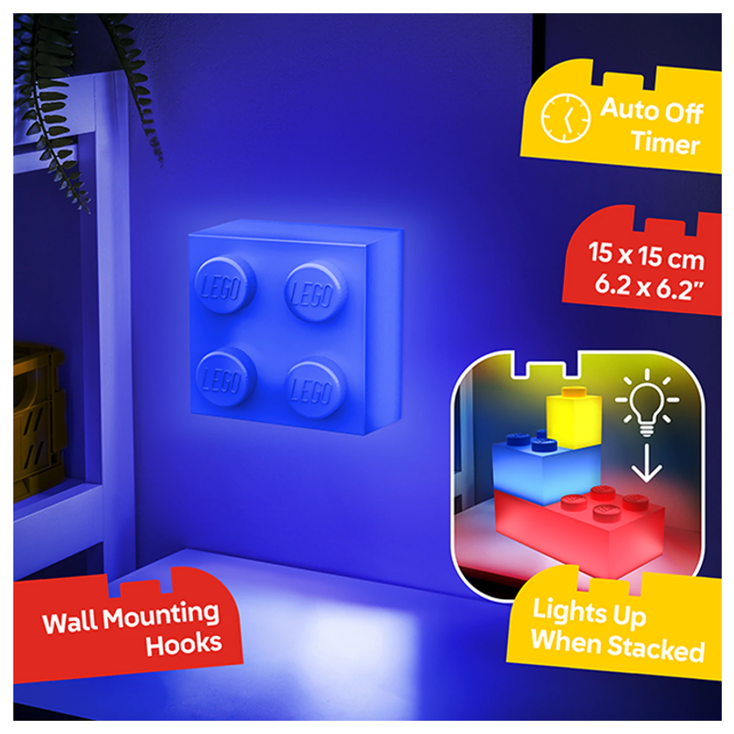 LEGO Blue Brick 2x2 Light kostka fotografii produktu
