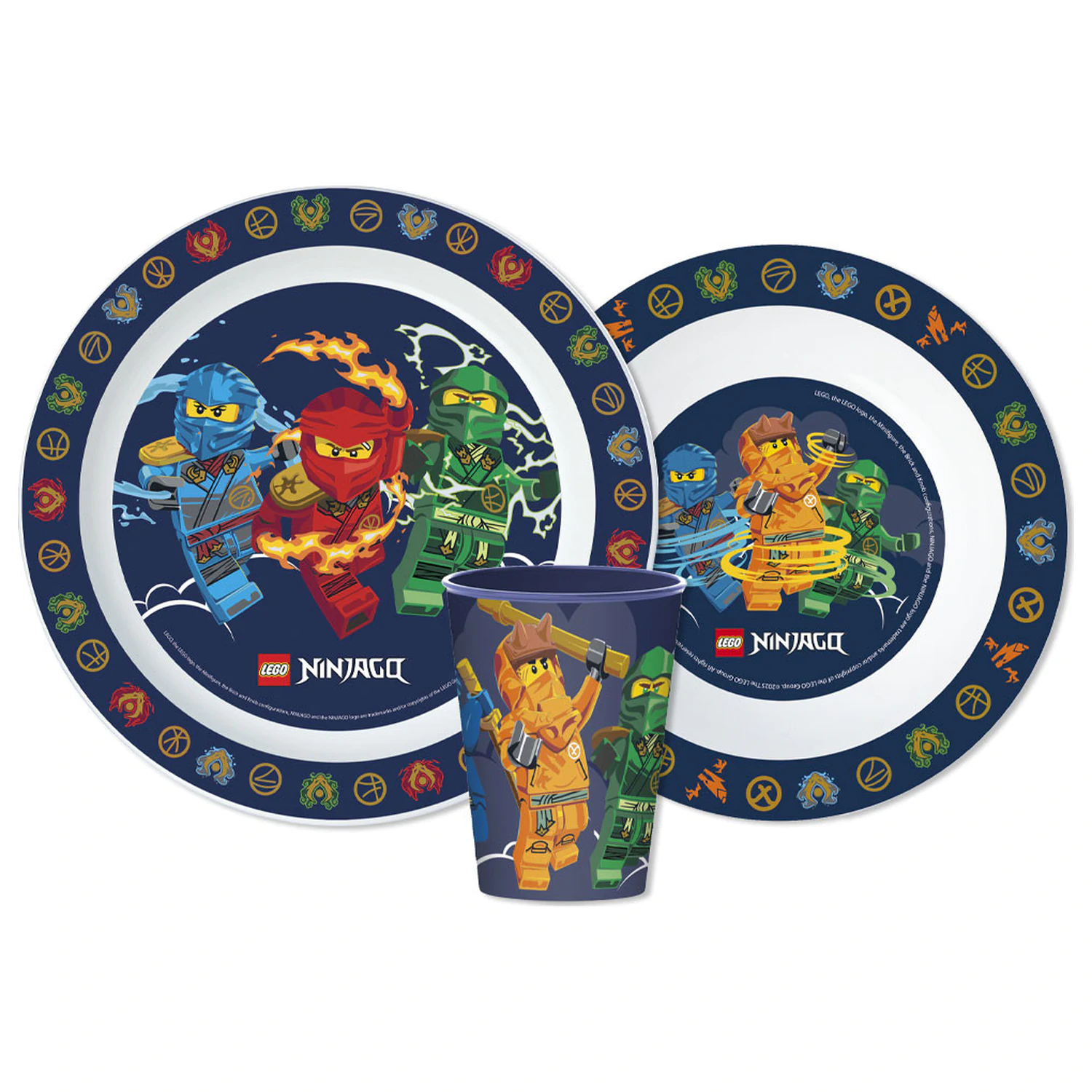Lego Ninjago Elemental Dinner Set, mikro plastová sada, s 260 ml hrnkem fotografii produktu