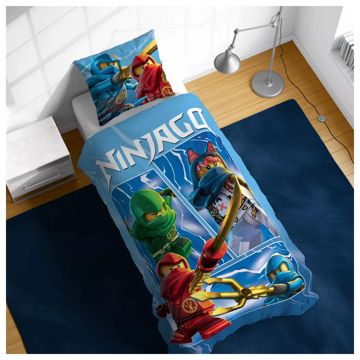 Lego Ninjago Warriors povlečení na přikrývku 140x200cm, povlak na polštář 70x90cm fotografii produktu