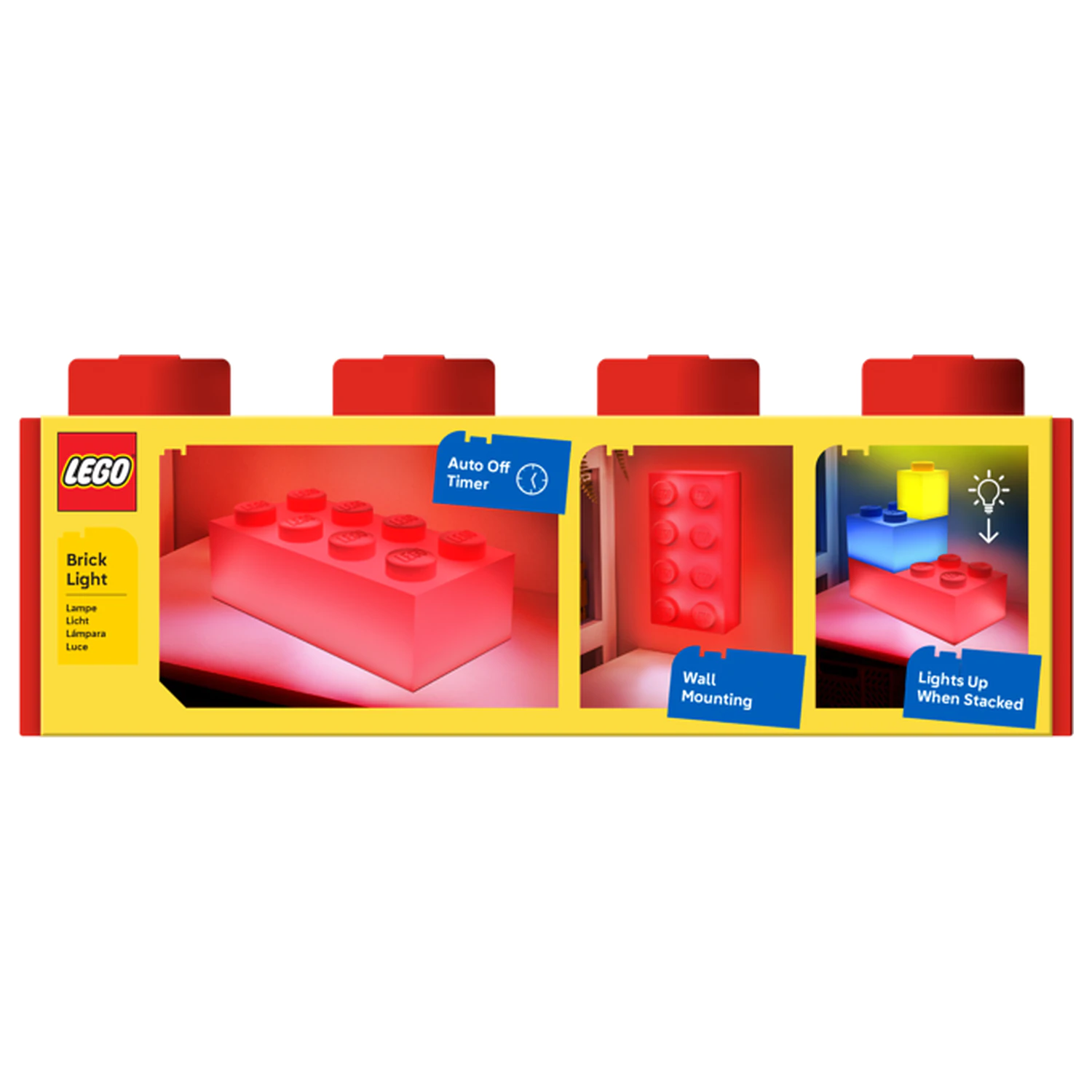 LEGO červená kostka 4x2 světlá 31x15 cm fotografii produktu