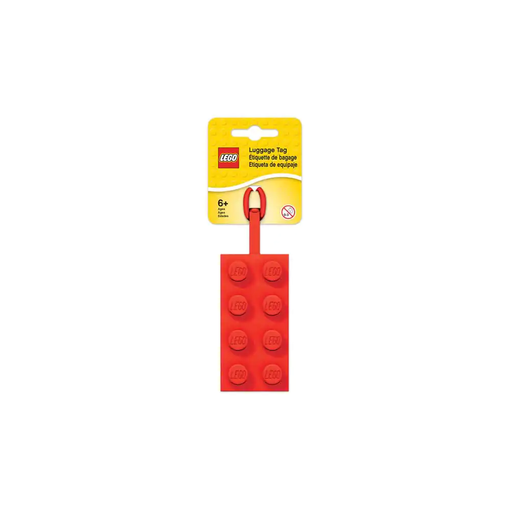 LEGO cedulka na zavazadla červená 10 cm fotografii produktu