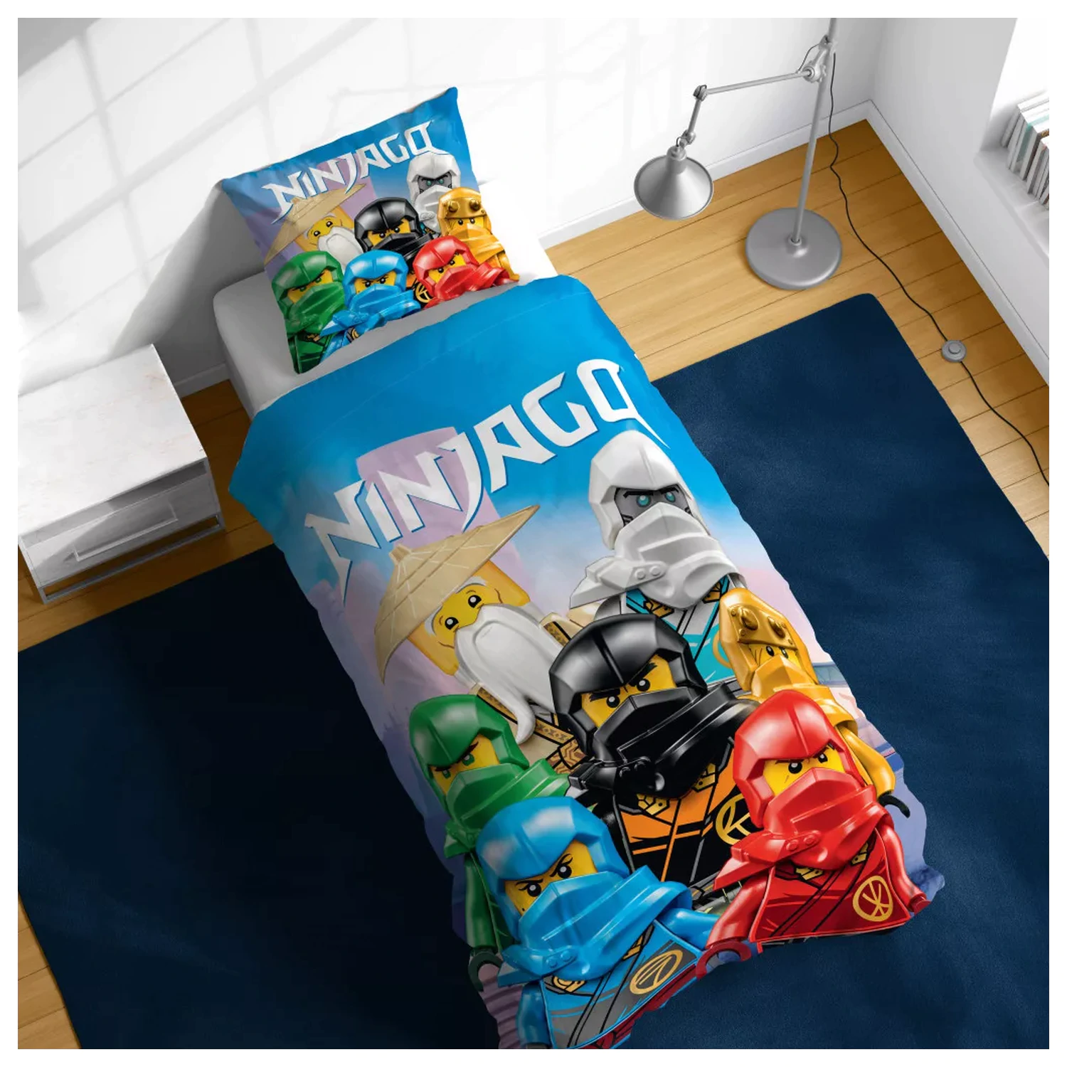 Lego Ninjago Skybound Village dětský a předškolní povlak na přikrývku fotografii produktu