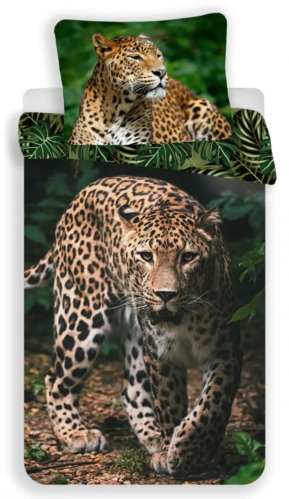 Leopard Povlak na přikrývku set 140x200cm, 70x90cm fotografii produktu