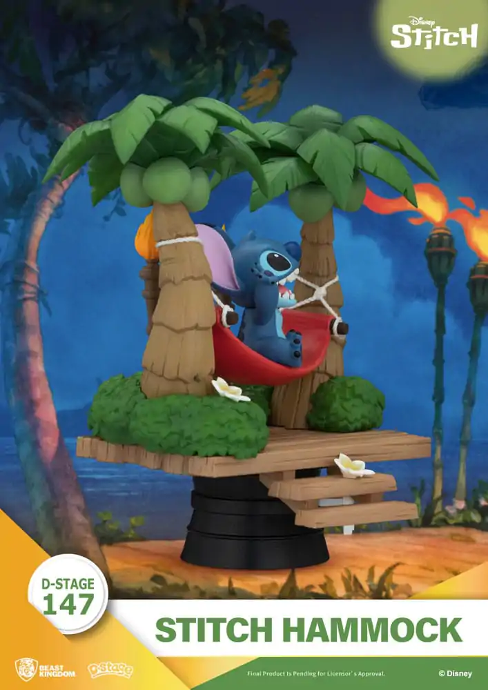 Lilo & Stitch D-Stage PVC Diorama Stitch Hammock 13 cm fotografii produktu