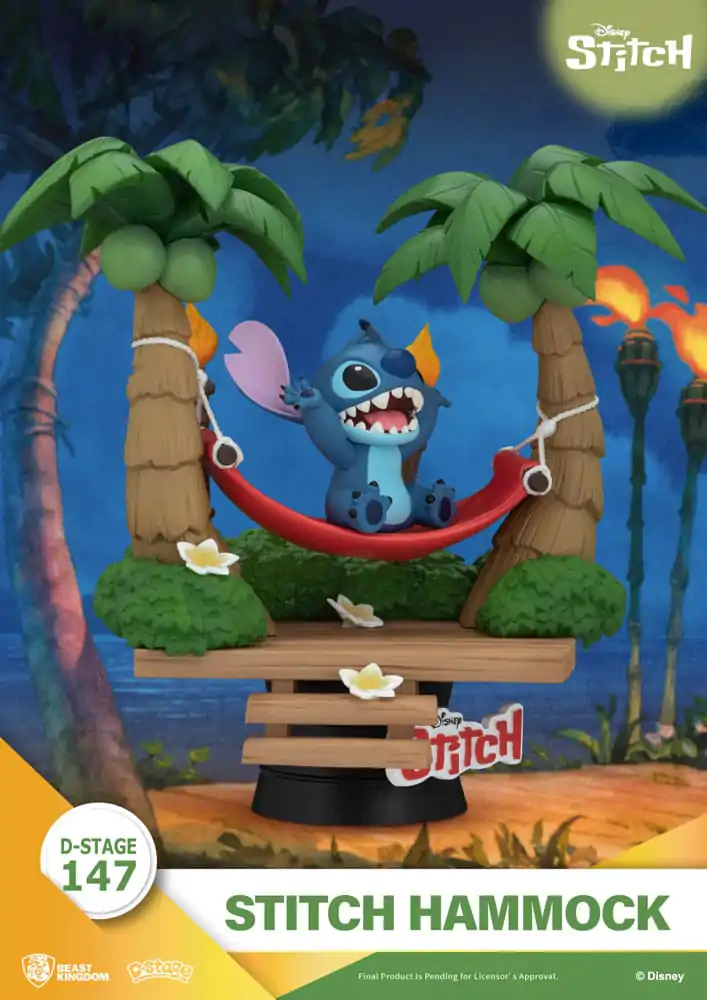 Lilo & Stitch D-Stage PVC Diorama Stitch Hammock 13 cm fotografii produktu