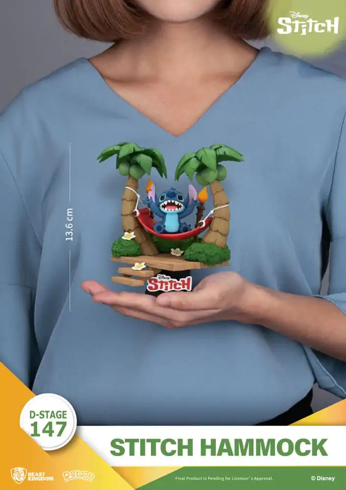Lilo & Stitch D-Stage PVC Diorama Stitch Hammock 13 cm fotografii produktu