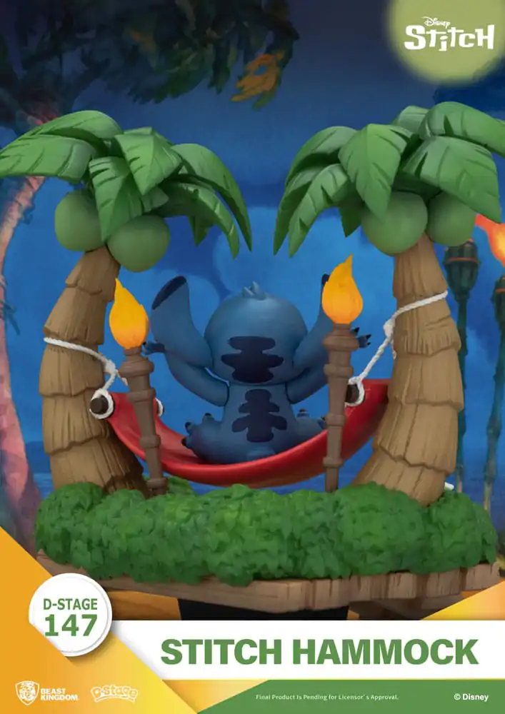 Lilo & Stitch D-Stage PVC Diorama Stitch Hammock 13 cm fotografii produktu