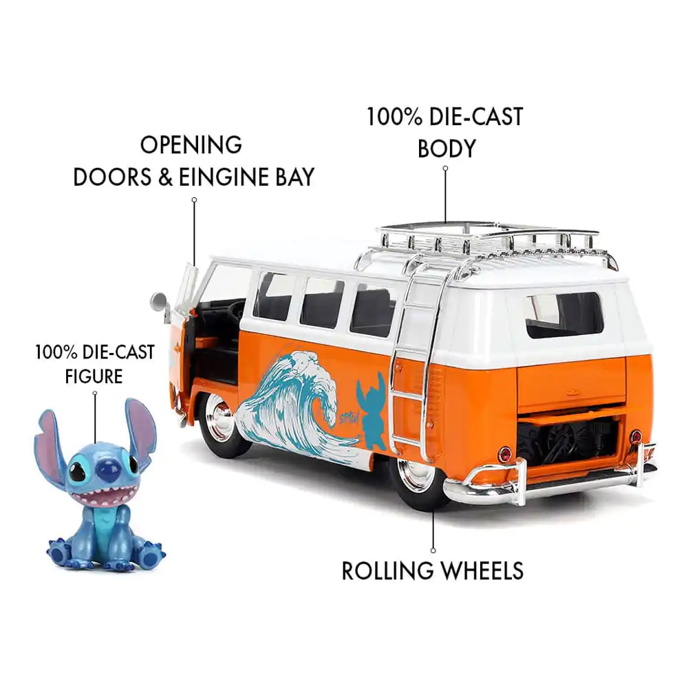 Lilo & Stitch Diecast Model 1/24 1961 VW Bus Stitch – Odlévaný model fotografii produktu