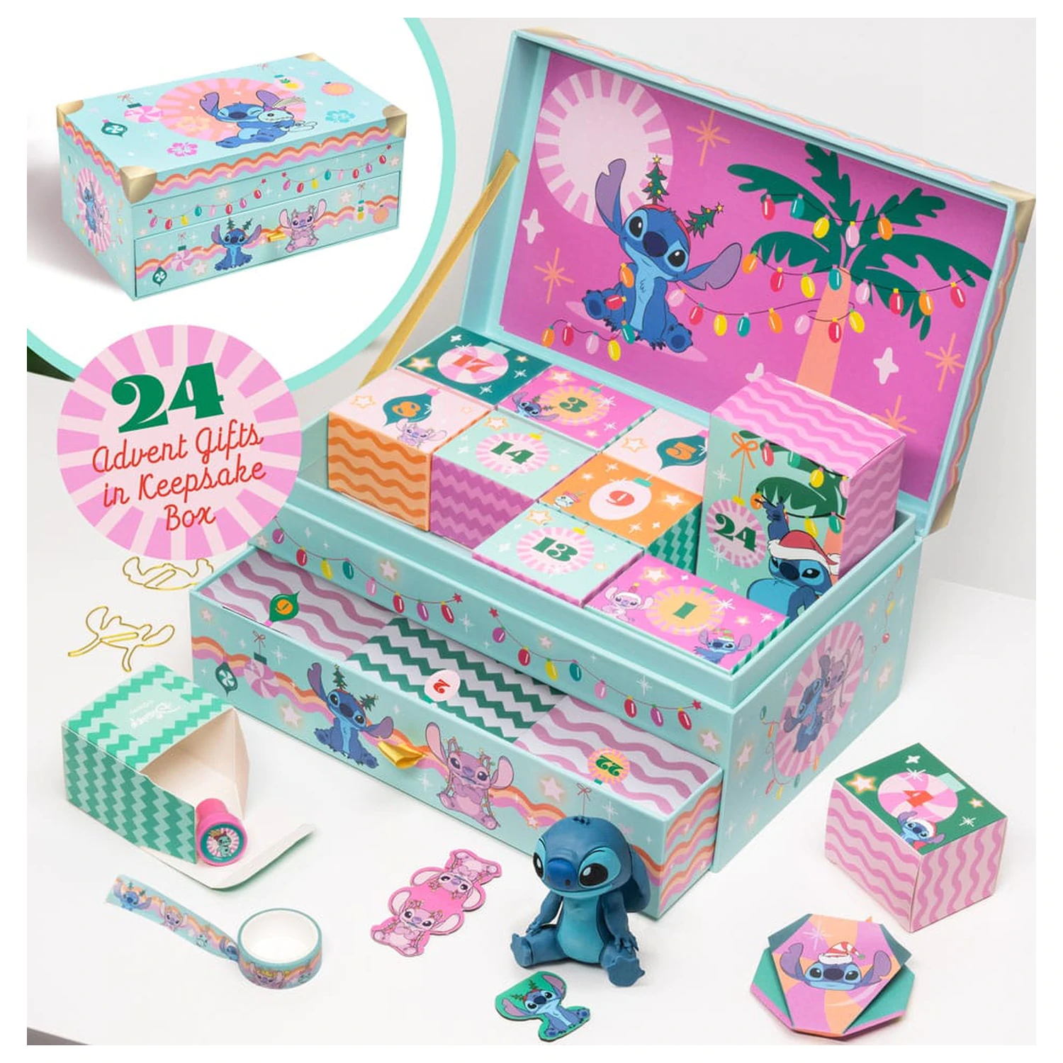 Lilo & Stitch Advent Calendar Keepsake Box Stitch & Angel - Adventní kalendář, úložný box fotografii produktu