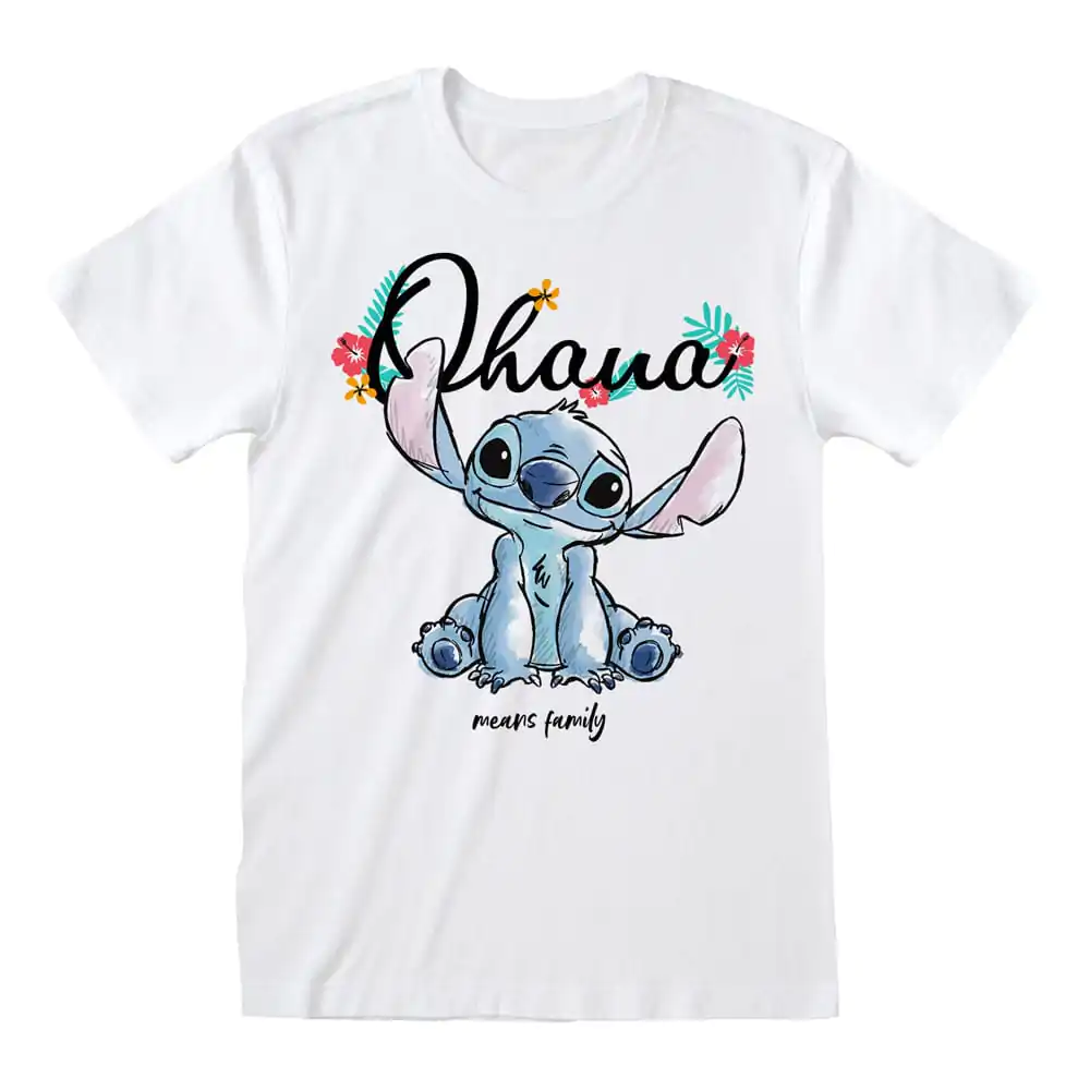 Lilo & Stitch tričko Ohana Means Family bílá fotografii produktu