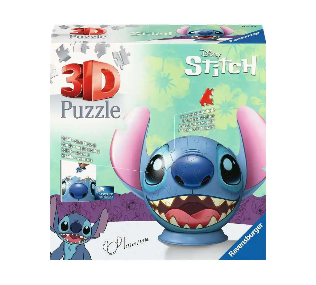 Lilo & Stitch 3D Puzzle Koule s Ušima Stitch (72 dílků) fotografii produktu