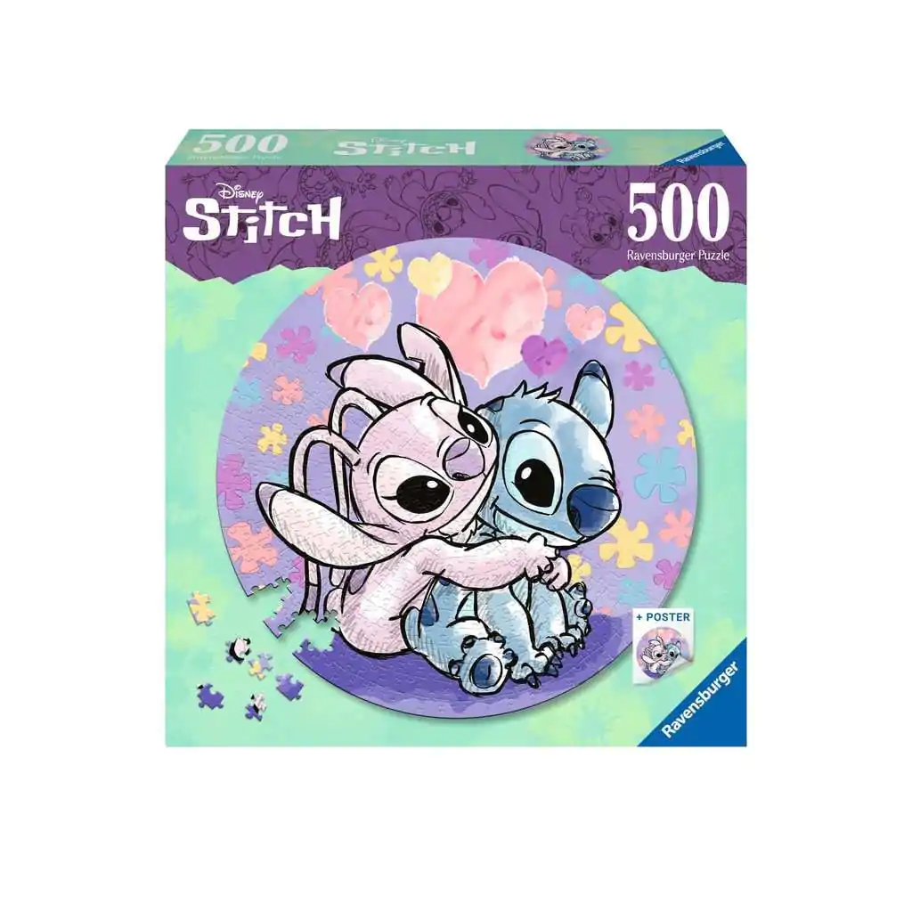 Lilo & Stitch Kulaté Puzzle Stitch (500 dílků) fotografii produktu