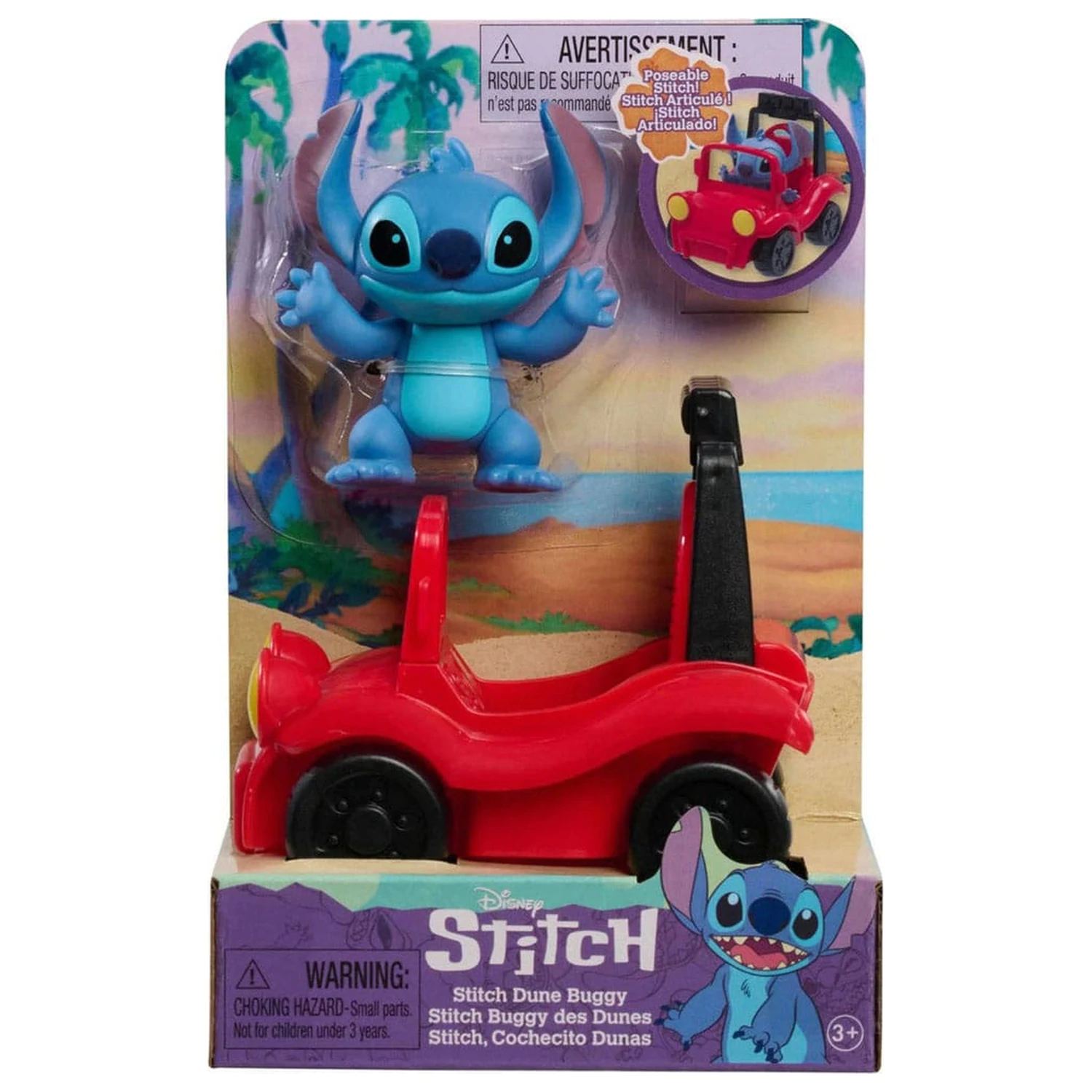 Lilo & Stitch Mini figurka playset Stitch a plážová bugina 7,5 cm fotografii produktu