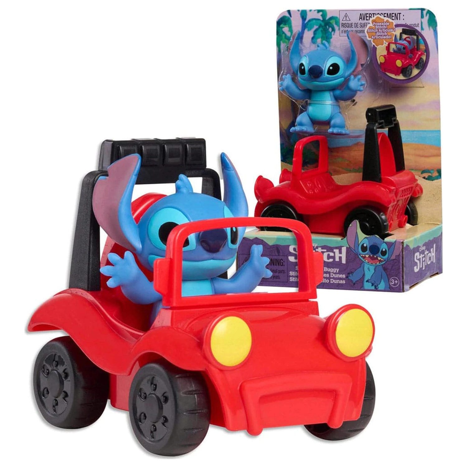 Lilo & Stitch Mini figurka playset Stitch a plážová bugina 7,5 cm fotografii produktu