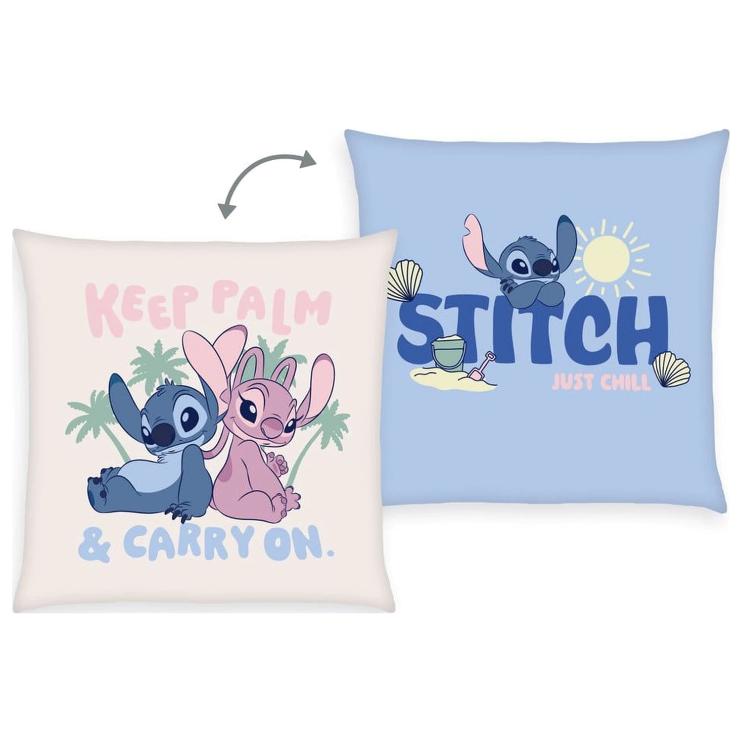 Lilo & Stitch Měkký polštář Velboa Stitch & Angel Keep Palm & Carry On 40 x 40 cm fotografii produktu