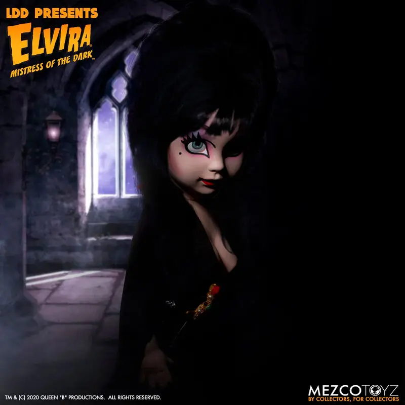 Elvira Mistress of the Dark Living Dead Dolls Panenka Elvira 25 cm fotografii produktu