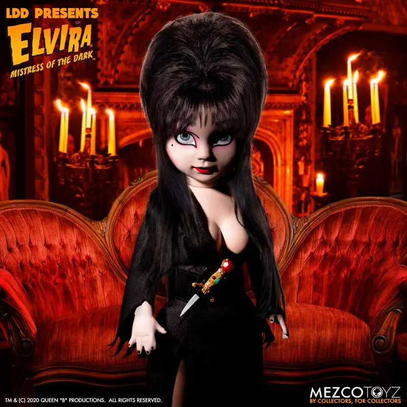 Elvira Mistress of the Dark Living Dead Dolls Panenka Elvira 25 cm fotografii produktu