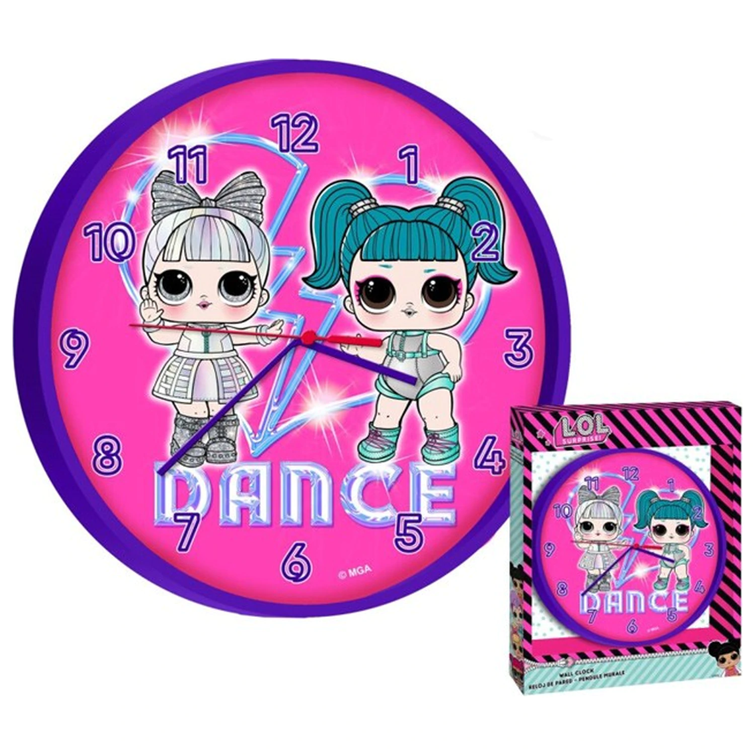 LOL Surprise Dance Nástěnné hodiny 25 cm fotografii produktu