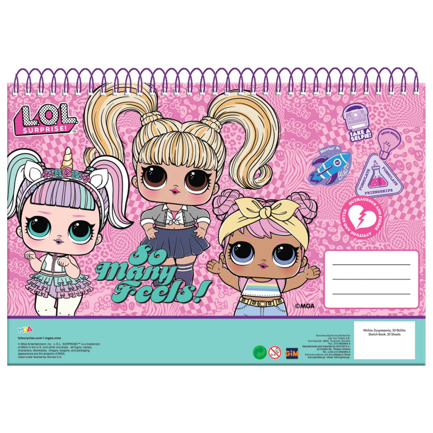 LOL Surprise Many Feels A/4 spirálový skicář, 30 listů fotografii produktu