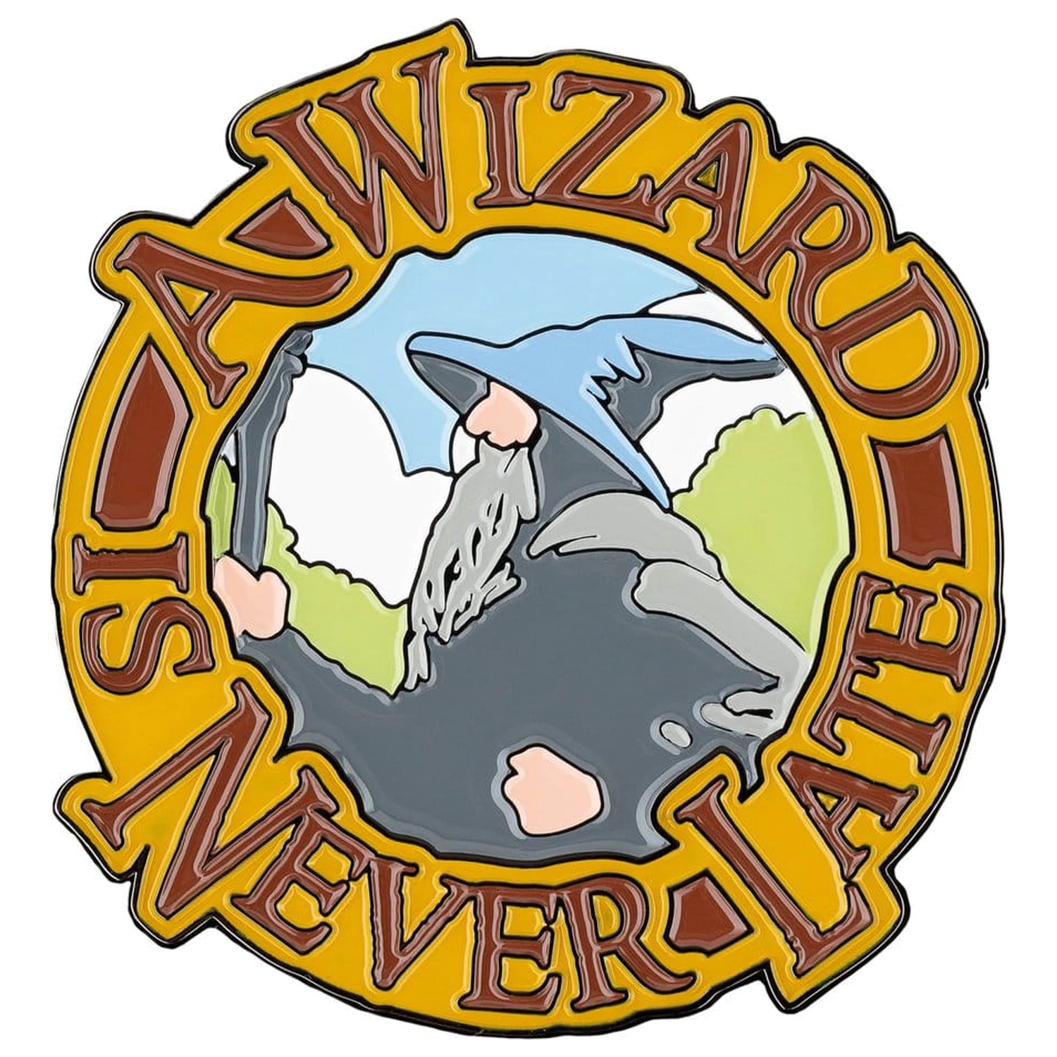 Lord of the Rings Magnet A Wizard Is Never Late (Smaltovaný) 7 cm fotografii produktu