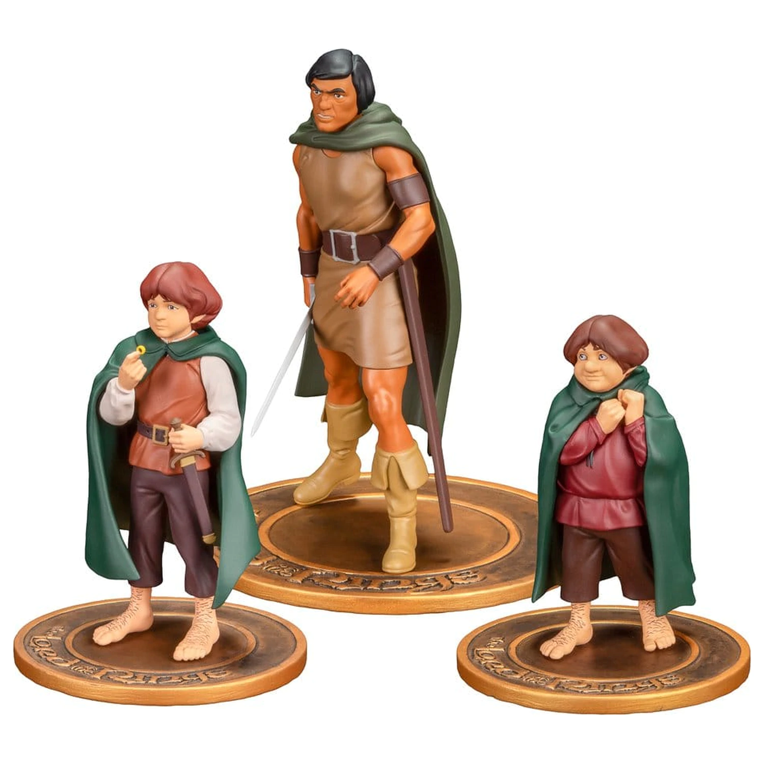 Lord of the Rings Animated Film PVC figurky, balení 3 kusů Frodo, Aragorn a Samwise fotografii produktu