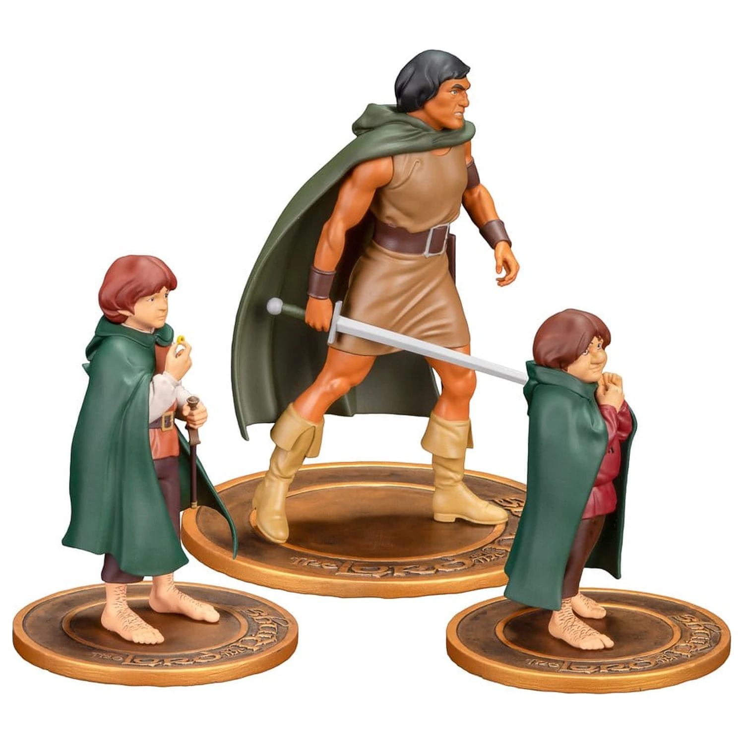 Lord of the Rings Animated Film PVC figurky, balení 3 kusů Frodo, Aragorn a Samwise fotografii produktu