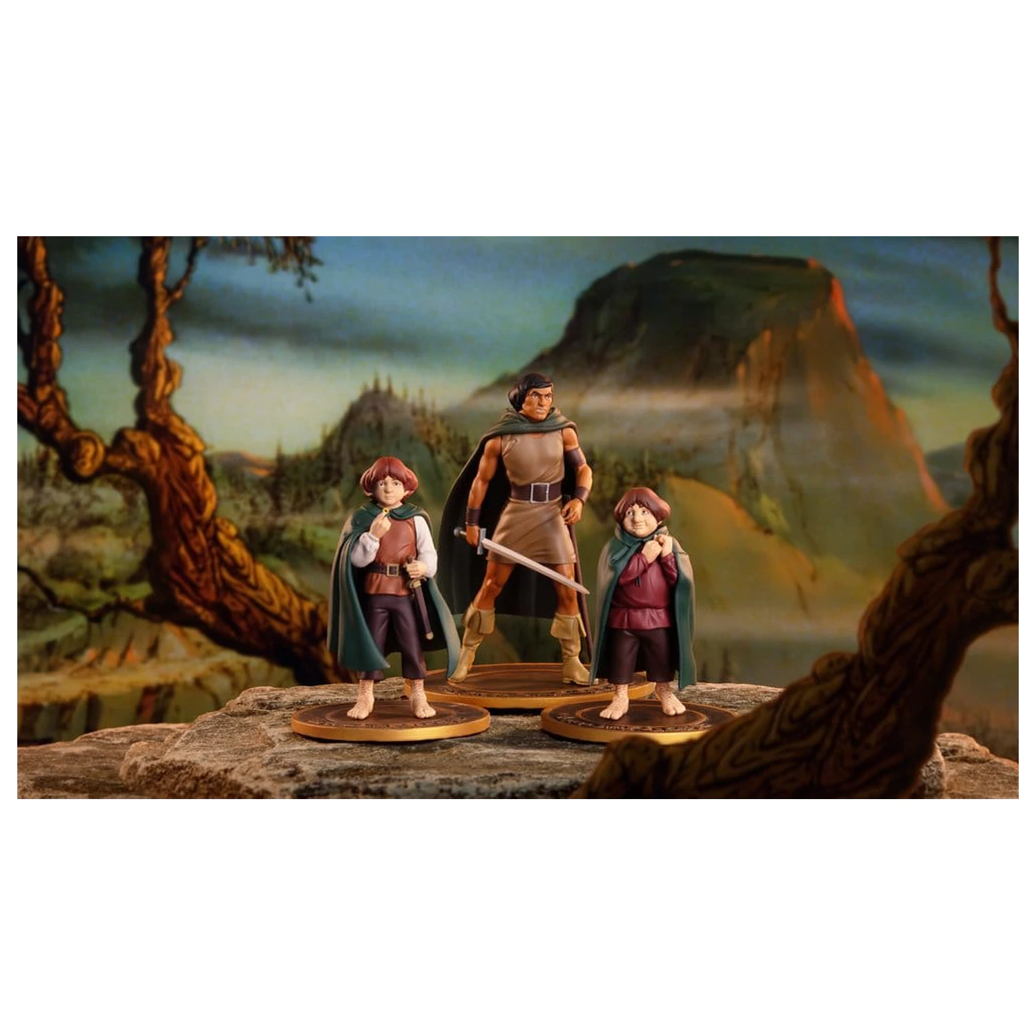 Lord of the Rings Animated Film PVC figurky, balení 3 kusů Frodo, Aragorn a Samwise fotografii produktu