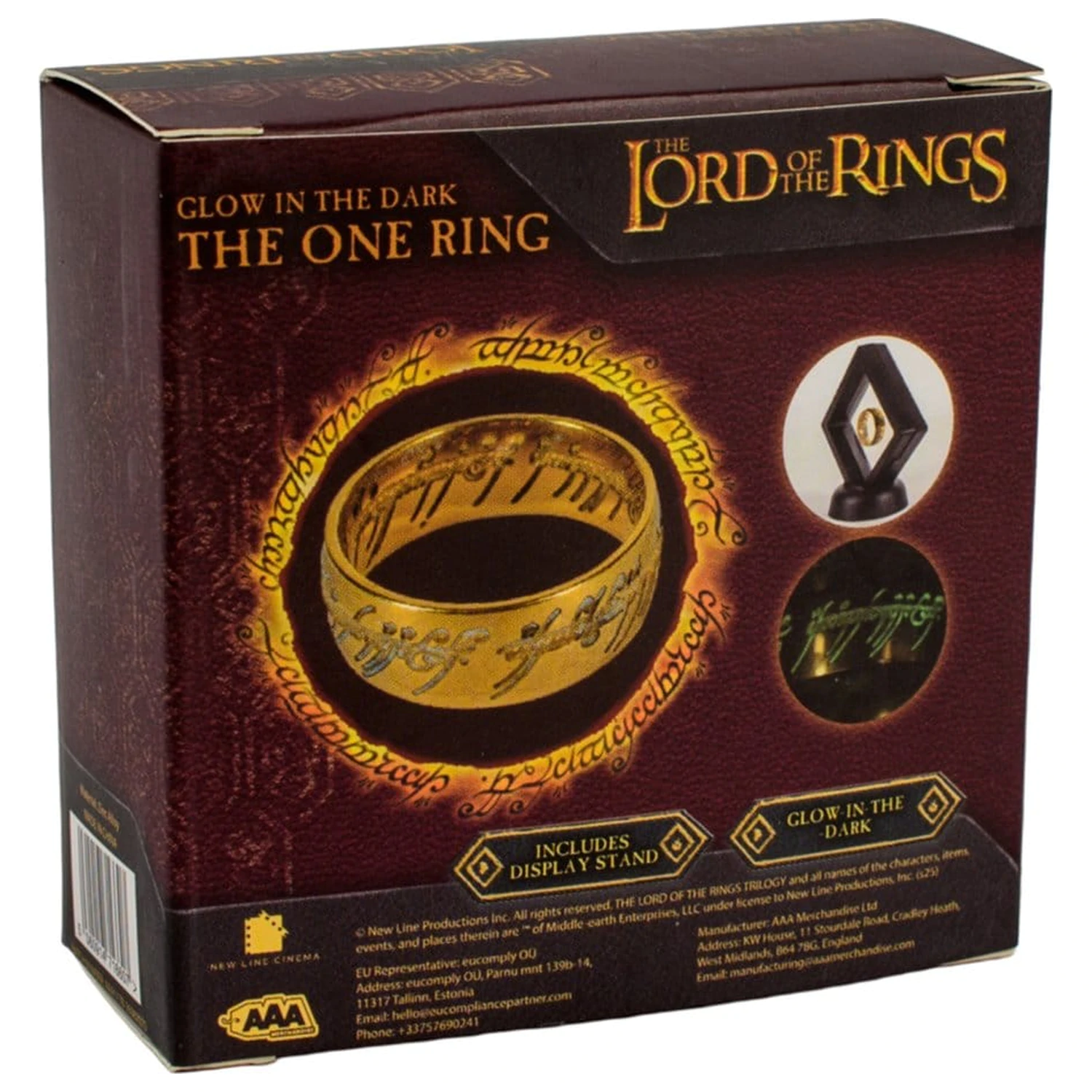 Lord of the Rings replika Jeden Prsten svítící ve tmě fotografii produktu