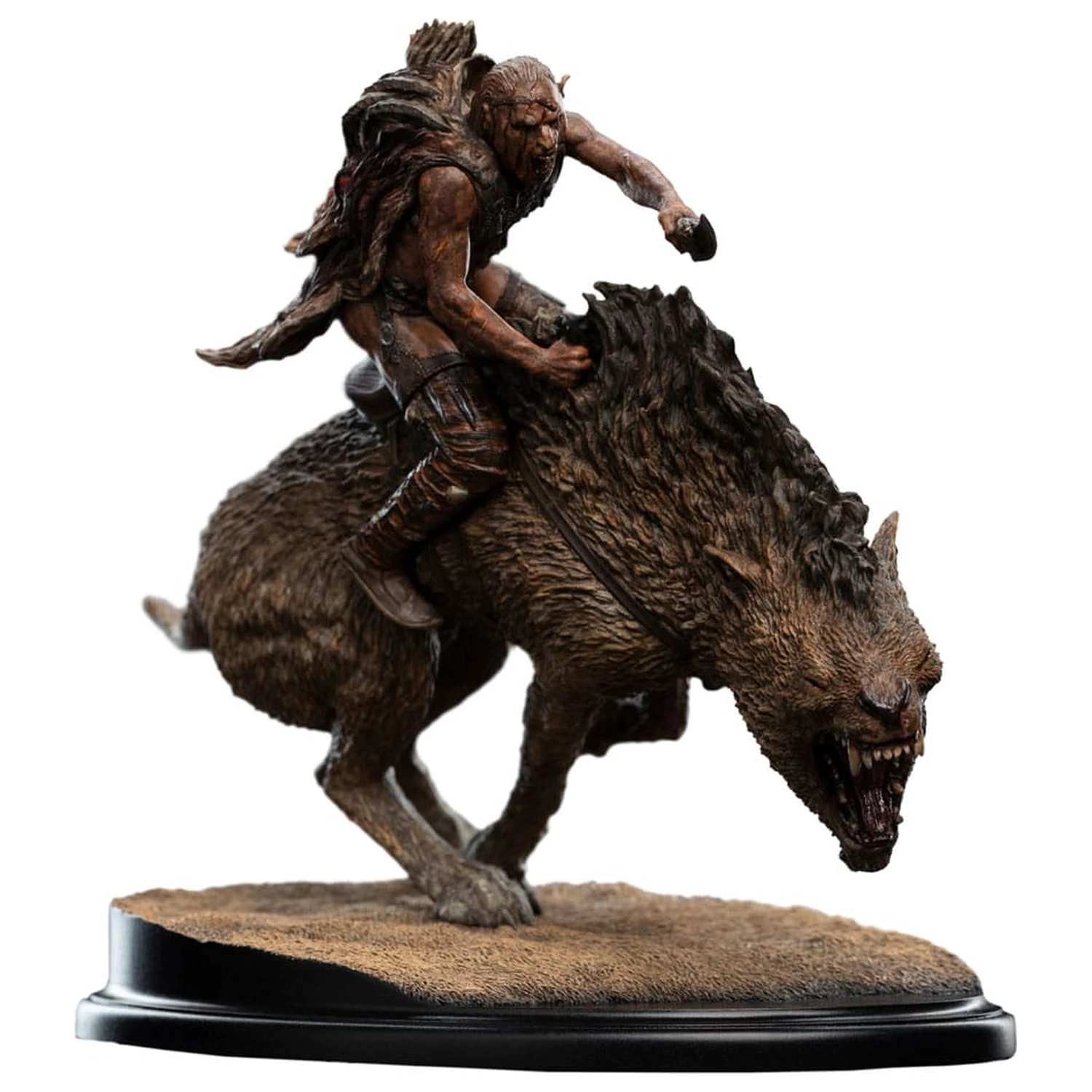Lord of the Rings Mini socha Sharkû na Wargu 18 cm fotografii produktu