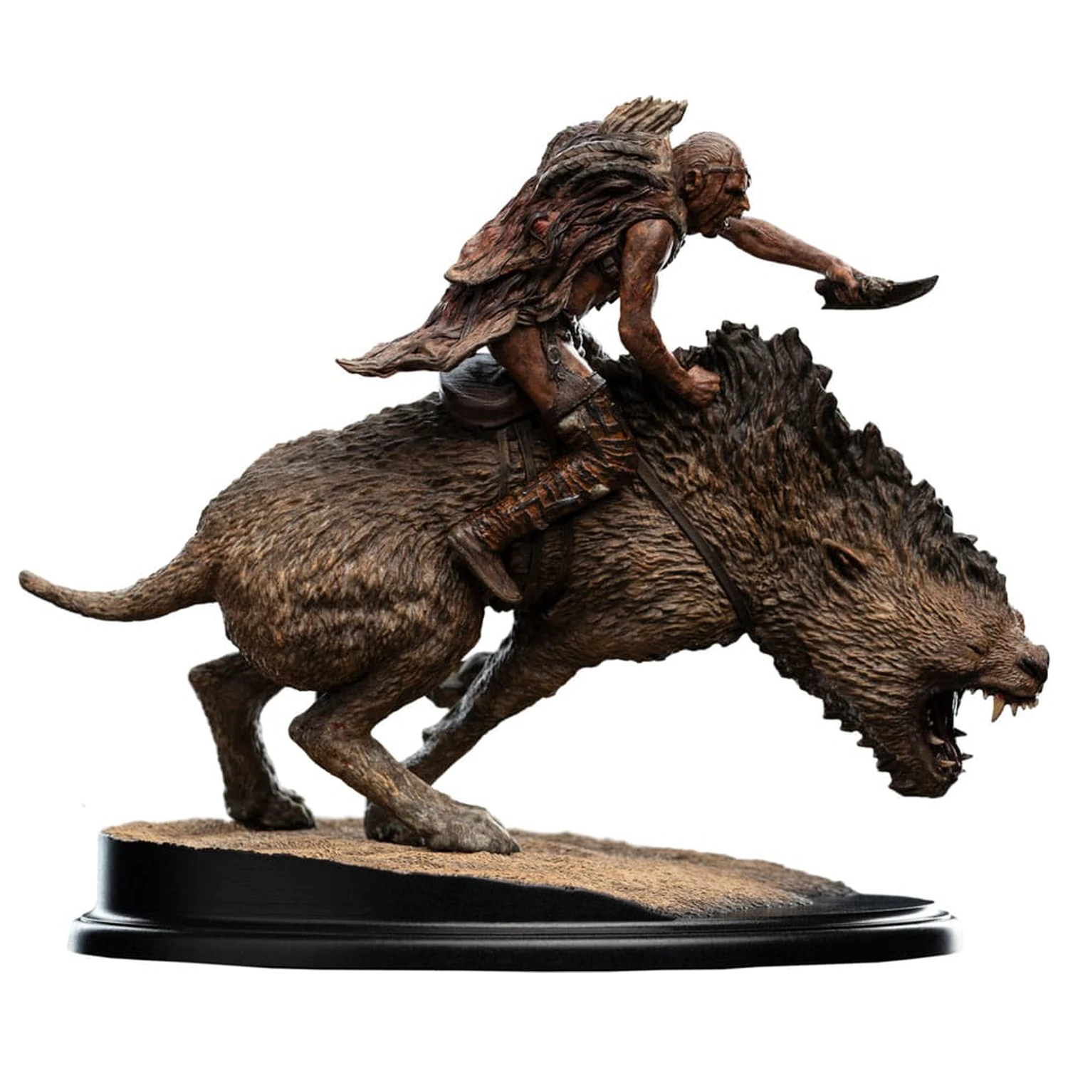 Lord of the Rings Mini socha Sharkû na Wargu 18 cm fotografii produktu