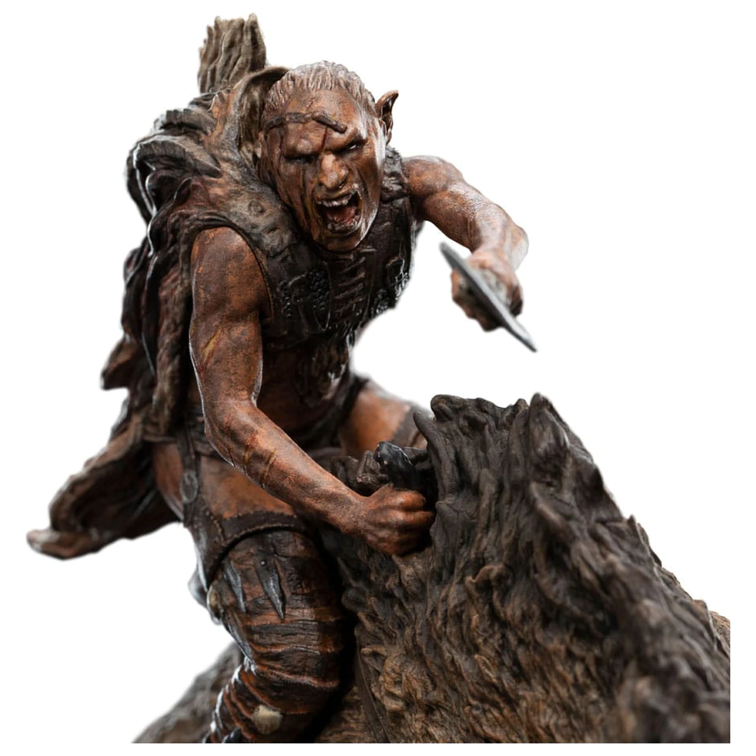 Lord of the Rings Mini socha Sharkû na Wargu 18 cm fotografii produktu