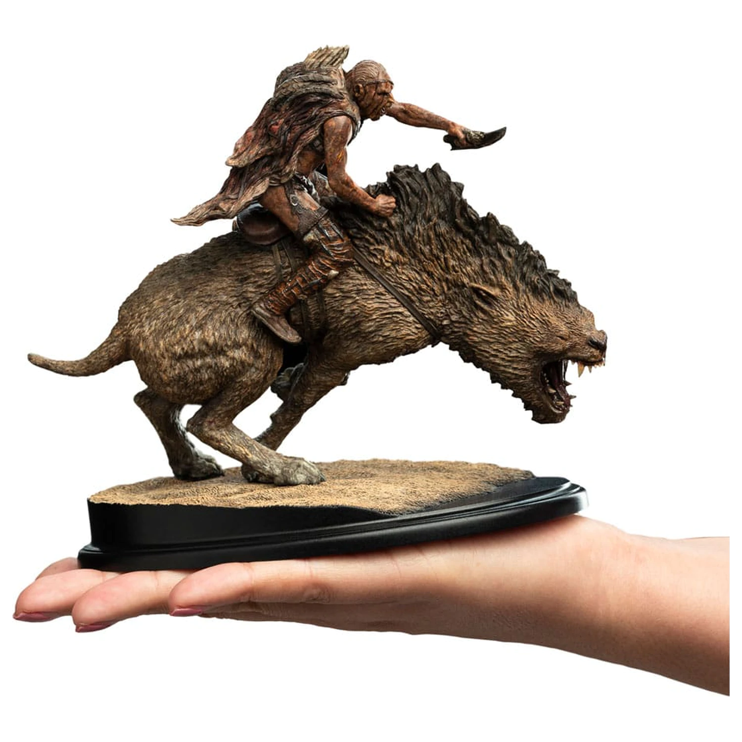Lord of the Rings Mini socha Sharkû na Wargu 18 cm fotografii produktu