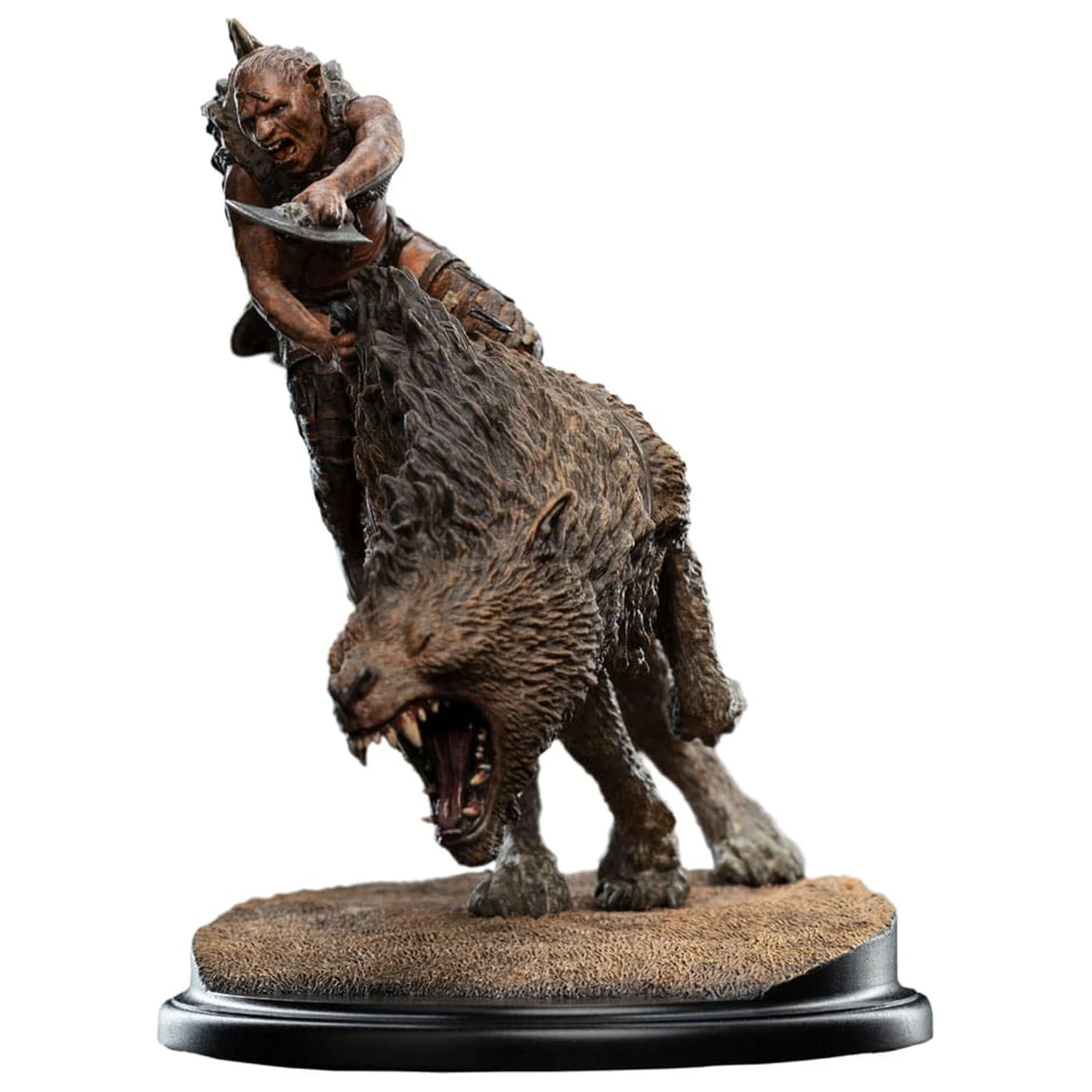 Lord of the Rings Mini socha Sharkû na Wargu 18 cm fotografii produktu