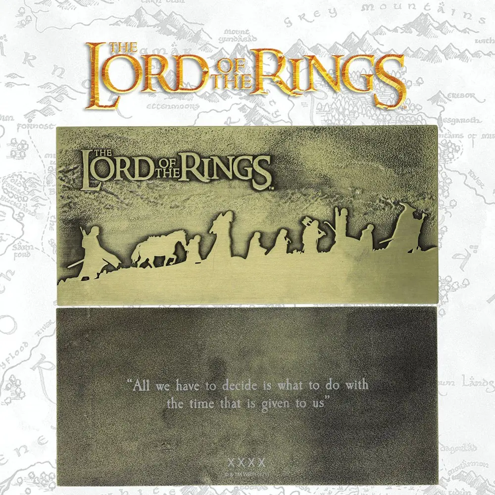 Lord of the Rings The Fellowship Plaque Limitovaná edice plakety fotografii produktu