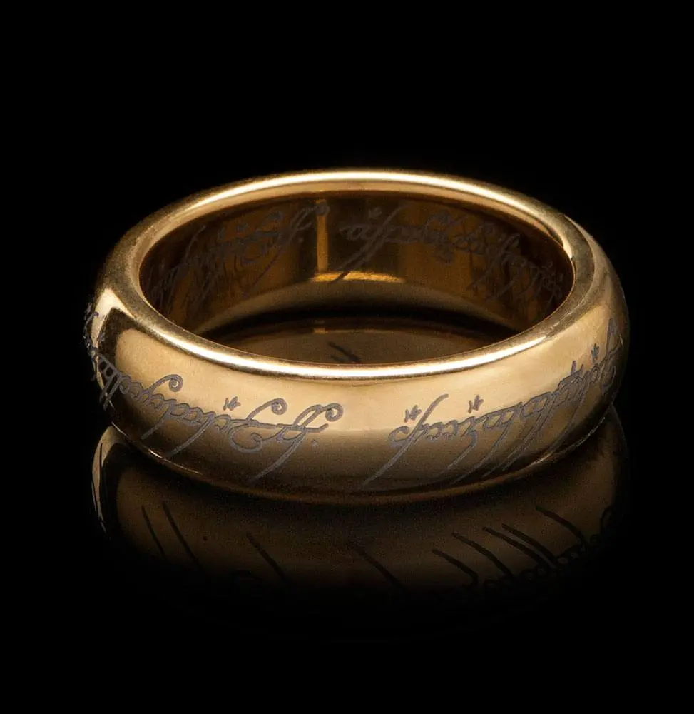 Tungstenový prsten Pán prstenů The One Ring (pozlacený) fotografii produktu