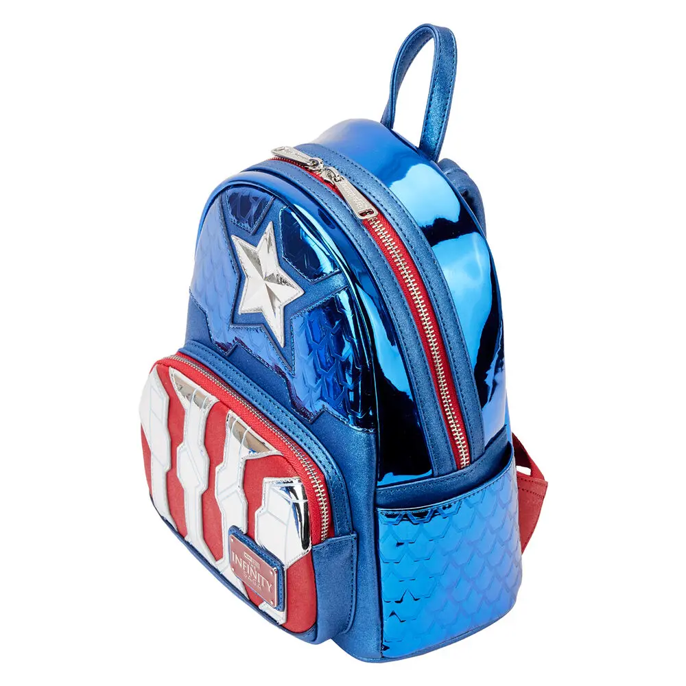 Loungefly Marvel Captain America metalický batoh 26 cm fotografii produktu