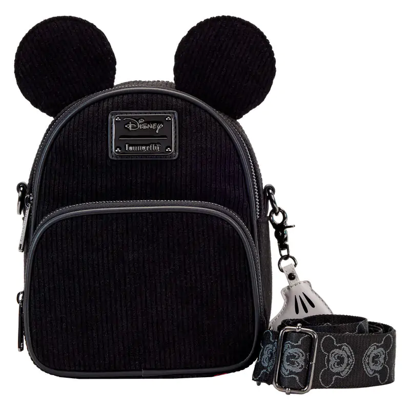 Loungefly Disney 100 Mickey Mouse Classic konvertibilní mini batoh a taška přes tělo 20cm fotografii produktu