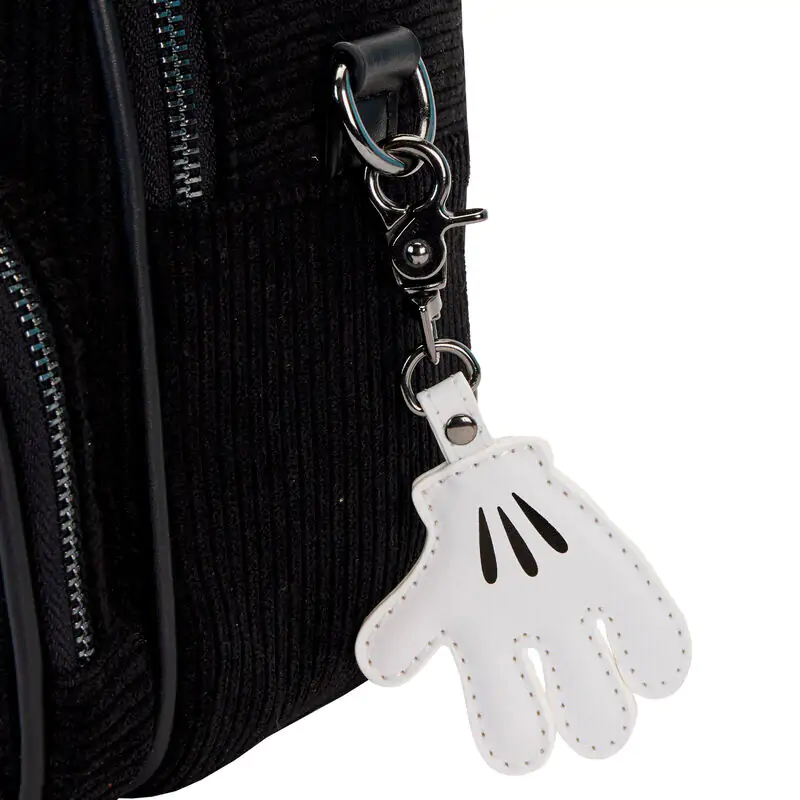 Loungefly Disney 100 Mickey Mouse Classic konvertibilní mini batoh a taška přes tělo 20cm fotografii produktu