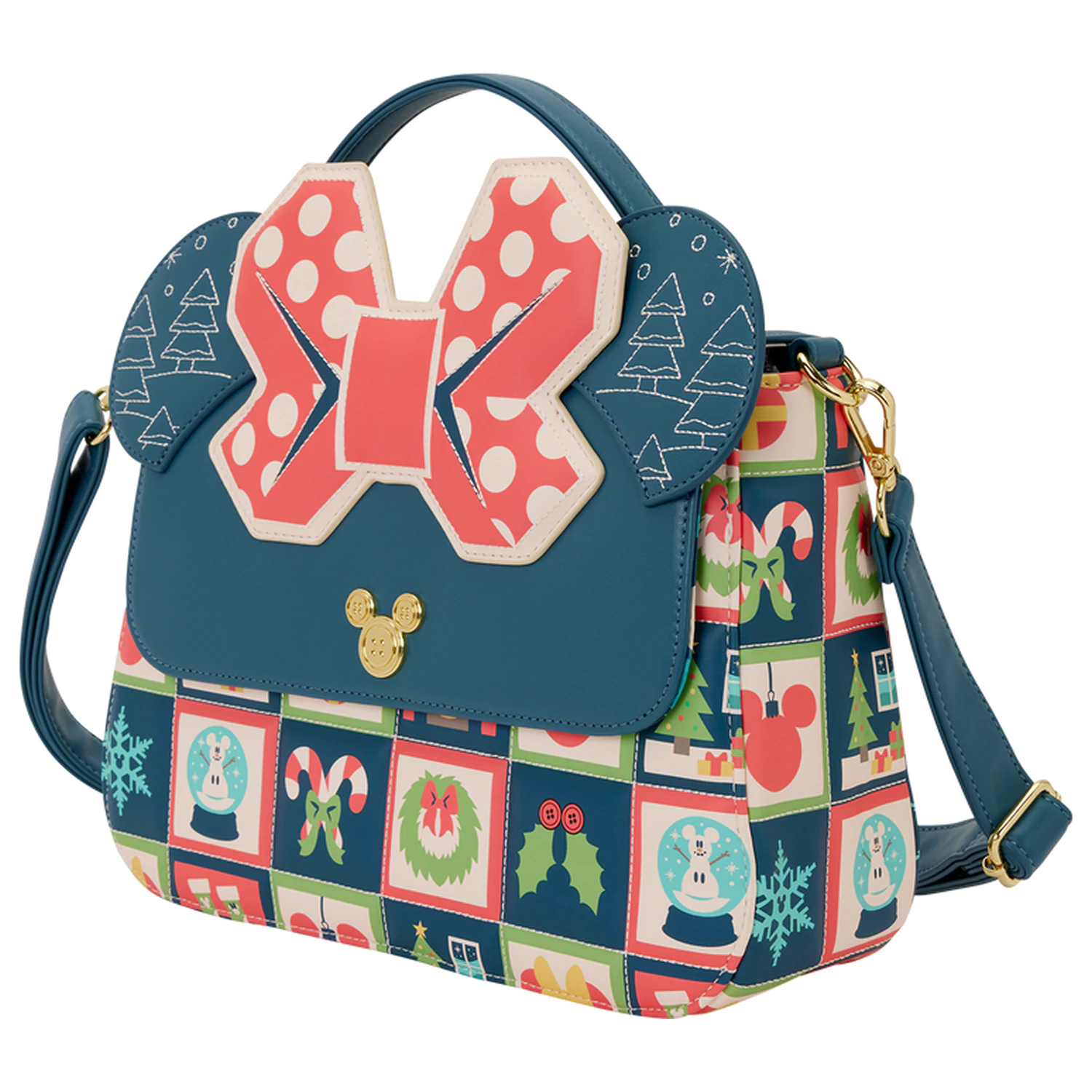 Loungefly Disney Mickey Holiday taška přes rameno fotografii produktu