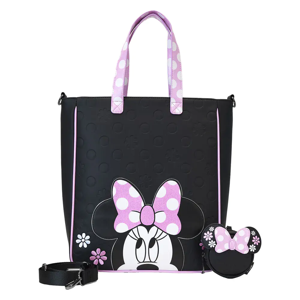 Loungefly Disney Minnie Floral Rock the Dots nákupní taška s pouzdrem na mince fotografii produktu