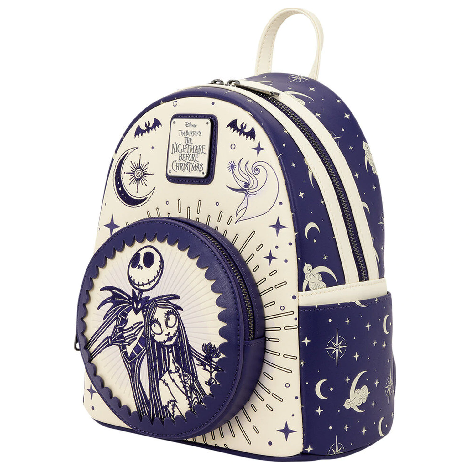 Loungefly Disney Nightmare Before Christmas Jack Skellington & Sally Night Sky batoh 26cm fotografii produktu