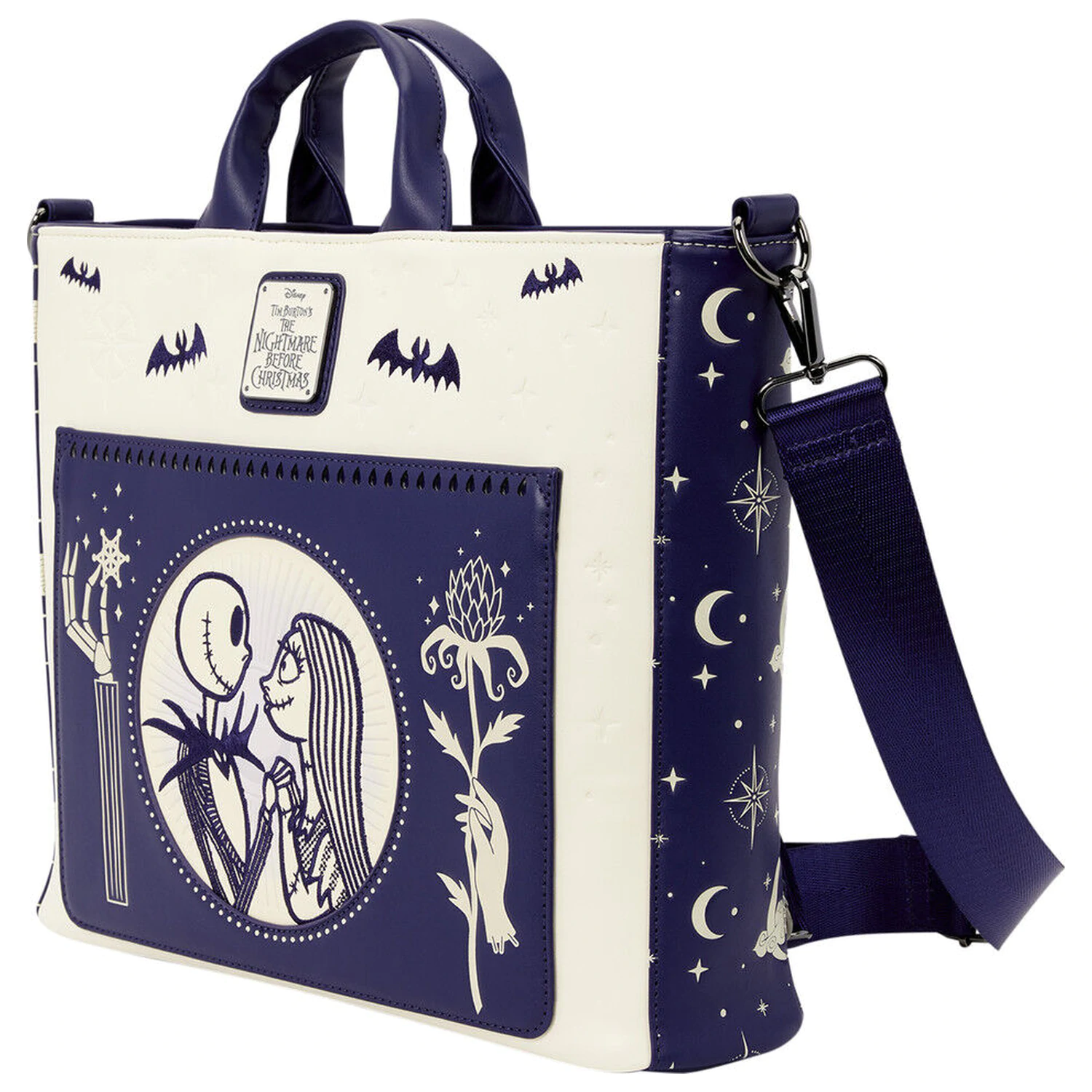 Loungefly Disney Nightmare Before Christmas Jack Skellington & Sally Night batoh taška fotografii produktu