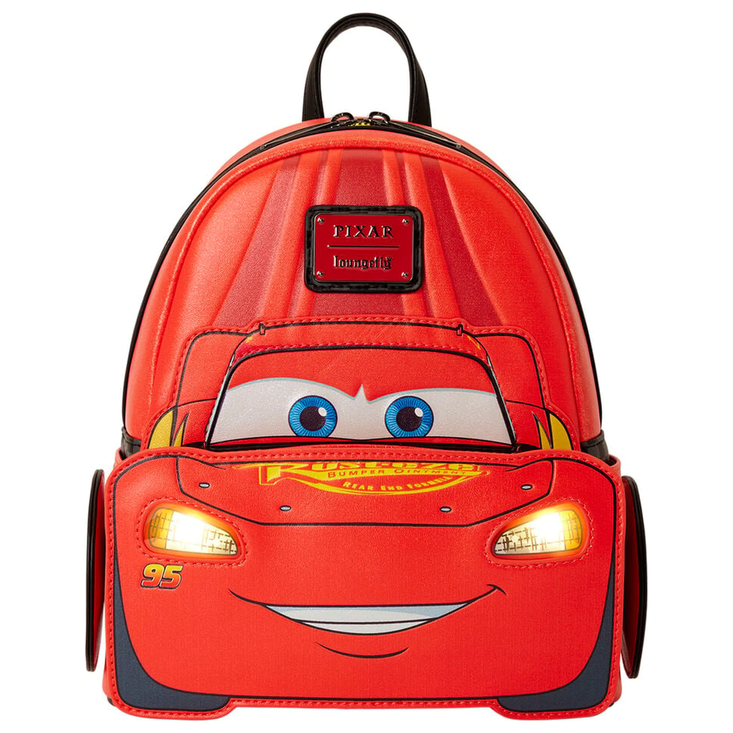 Loungefly Disney Pixar Cars 20th Anniversary Lightning McQueen kovový světelný batoh 26cm fotografii produktu