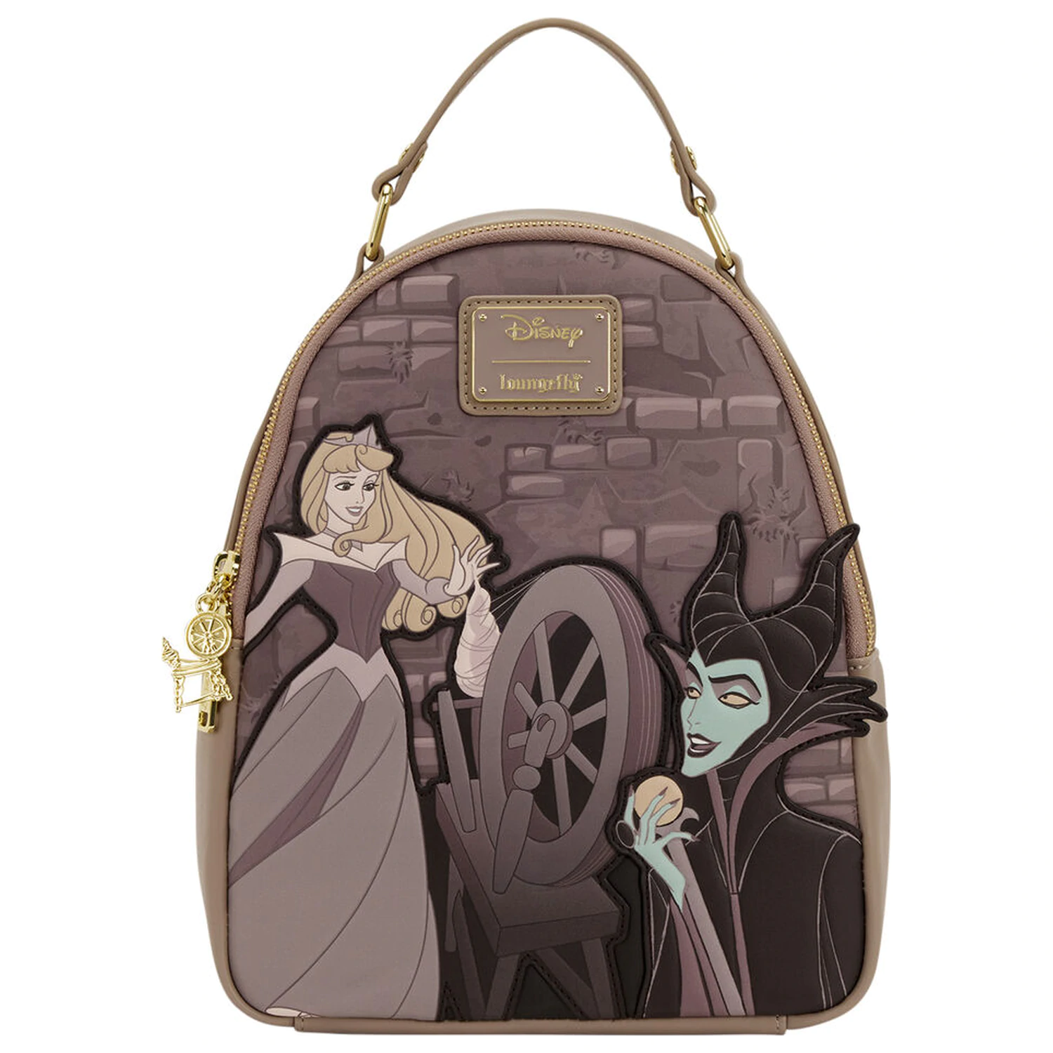 Loungefly Disney Sleeping Beauty & Maleficient Spinning Wheel batoh 26cm fotografii produktu
