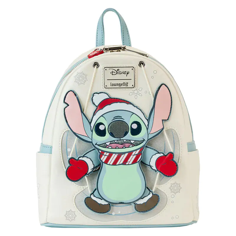Loungefly Disney Stitch Holiday Snow Angel třpytivý batoh 26cm fotografii produktu