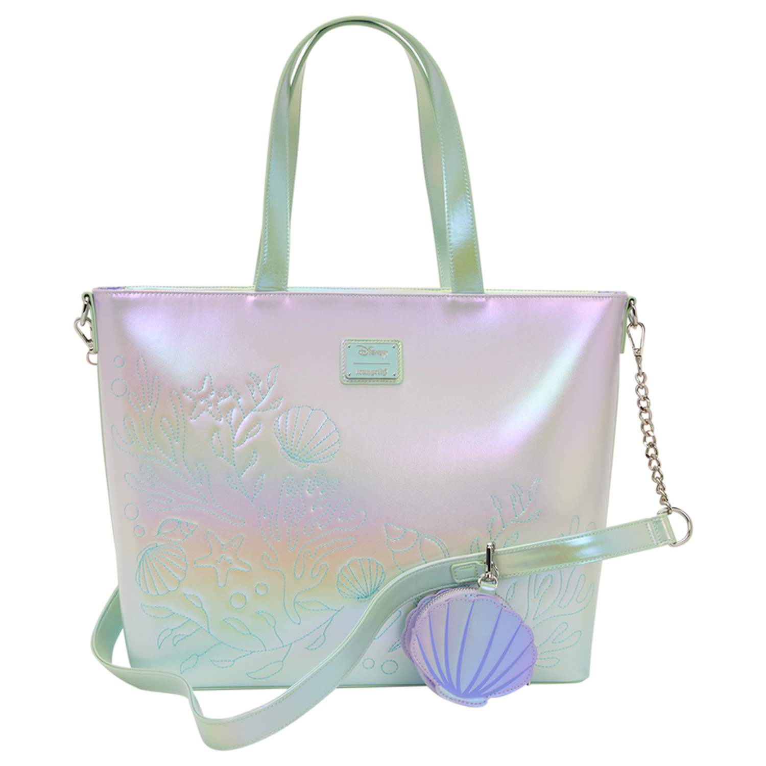 Loungefly Disney The Little Mermaid Ariel, Flounder and Sebastian taška s mincovou taštičkou fotografii produktu