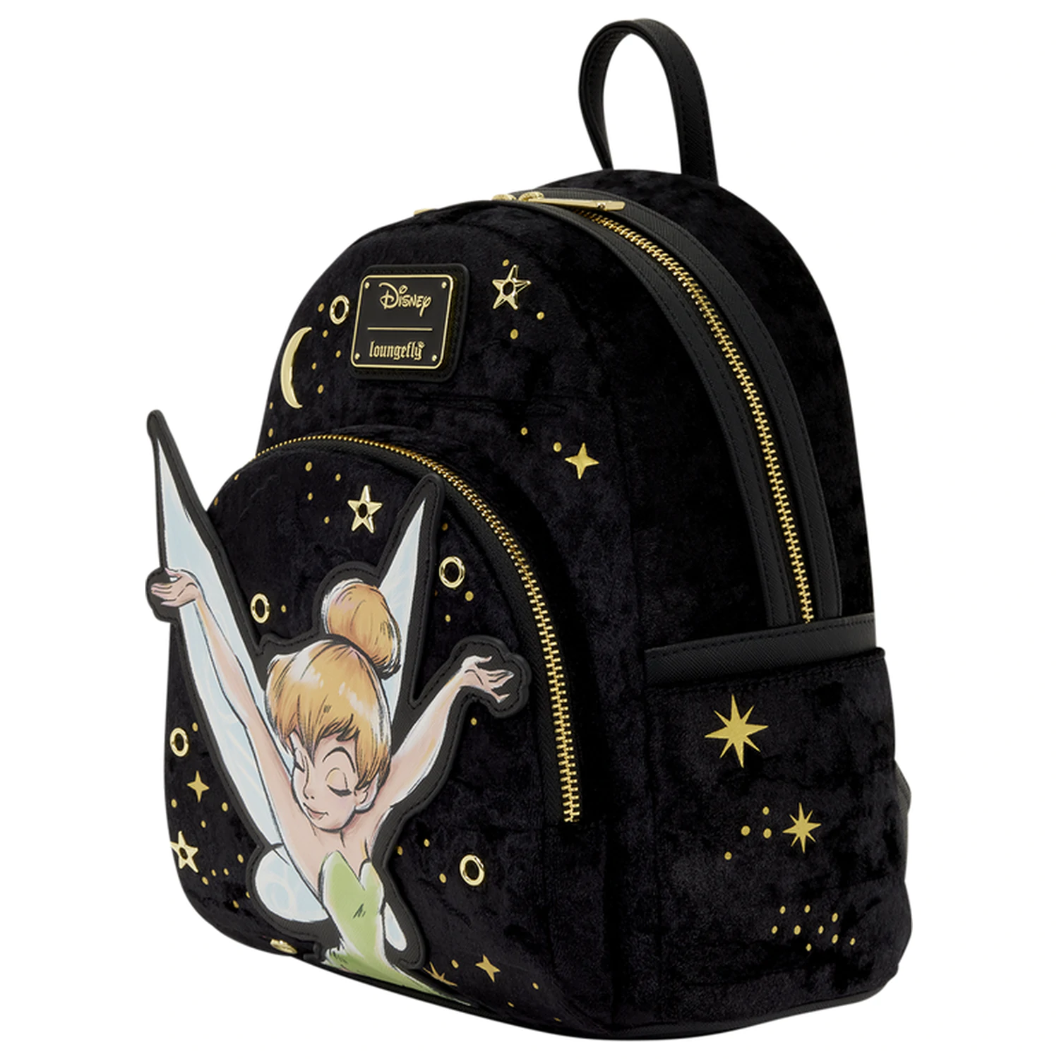 Loungefly Disney Tinker Bell Pixie Dust Velvet batoh 26cm fotografii produktu
