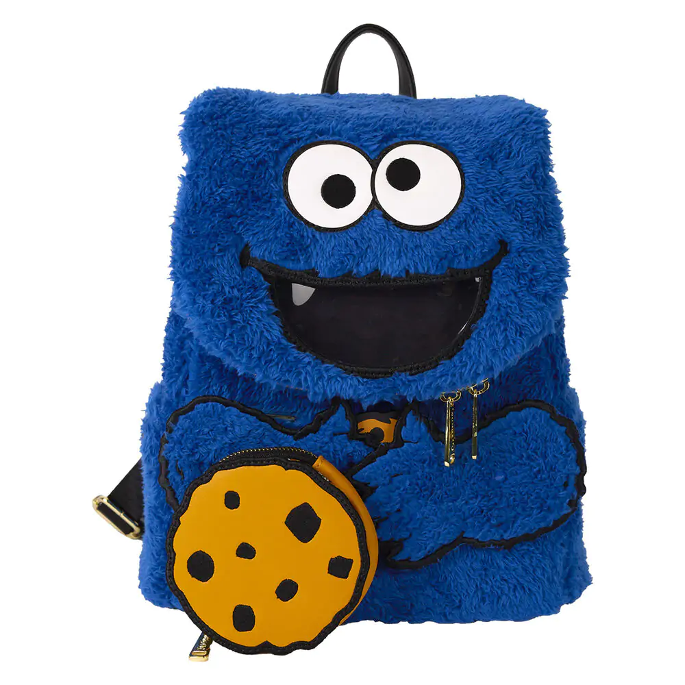 Loungefly Sesame Street Cookie Monster Plyšový batoh + peněženka fotografii produktu