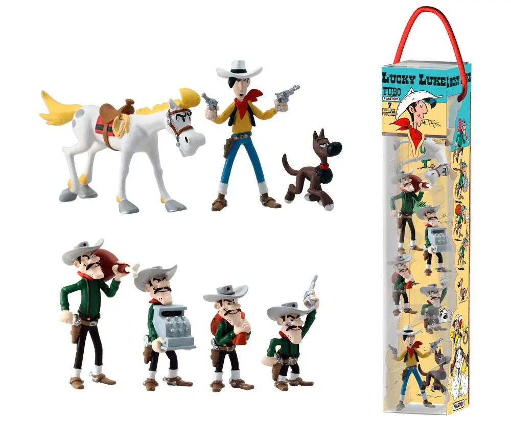 Lucky Luke Mini Figure 7-Pack postavy 4 - 10 cm fotografii produktu