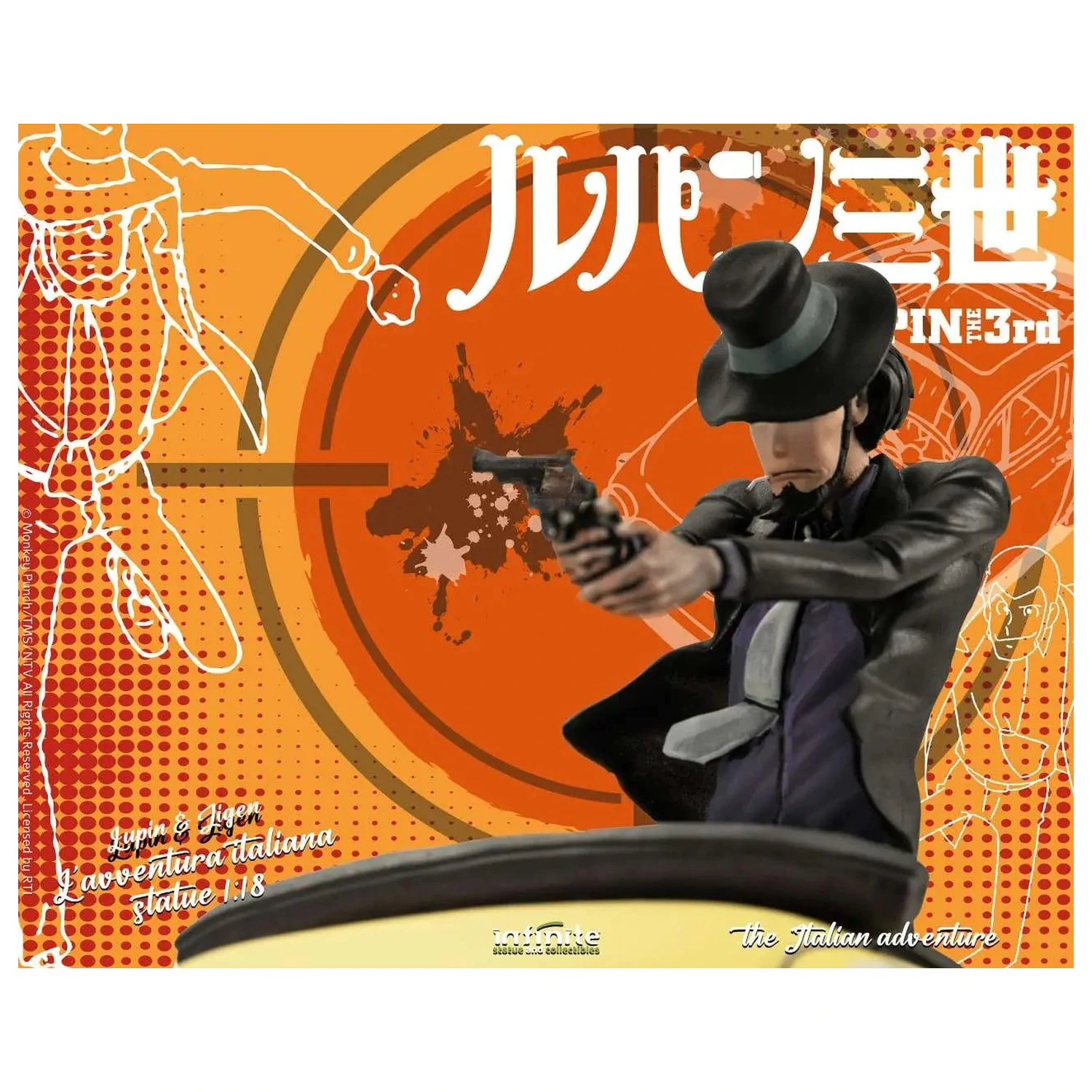 Lupin the 3rd The Italian Adventure Lupin Jigen Socha 1/18 14 cm fotografii produktu